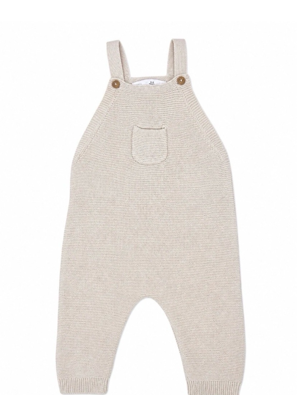 Children's Knit Overalls in Cream - Brand